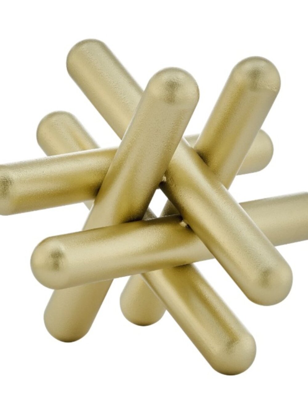 Gold Geometric Sculpture Decor – Modern Abstract Metal Accent 9”